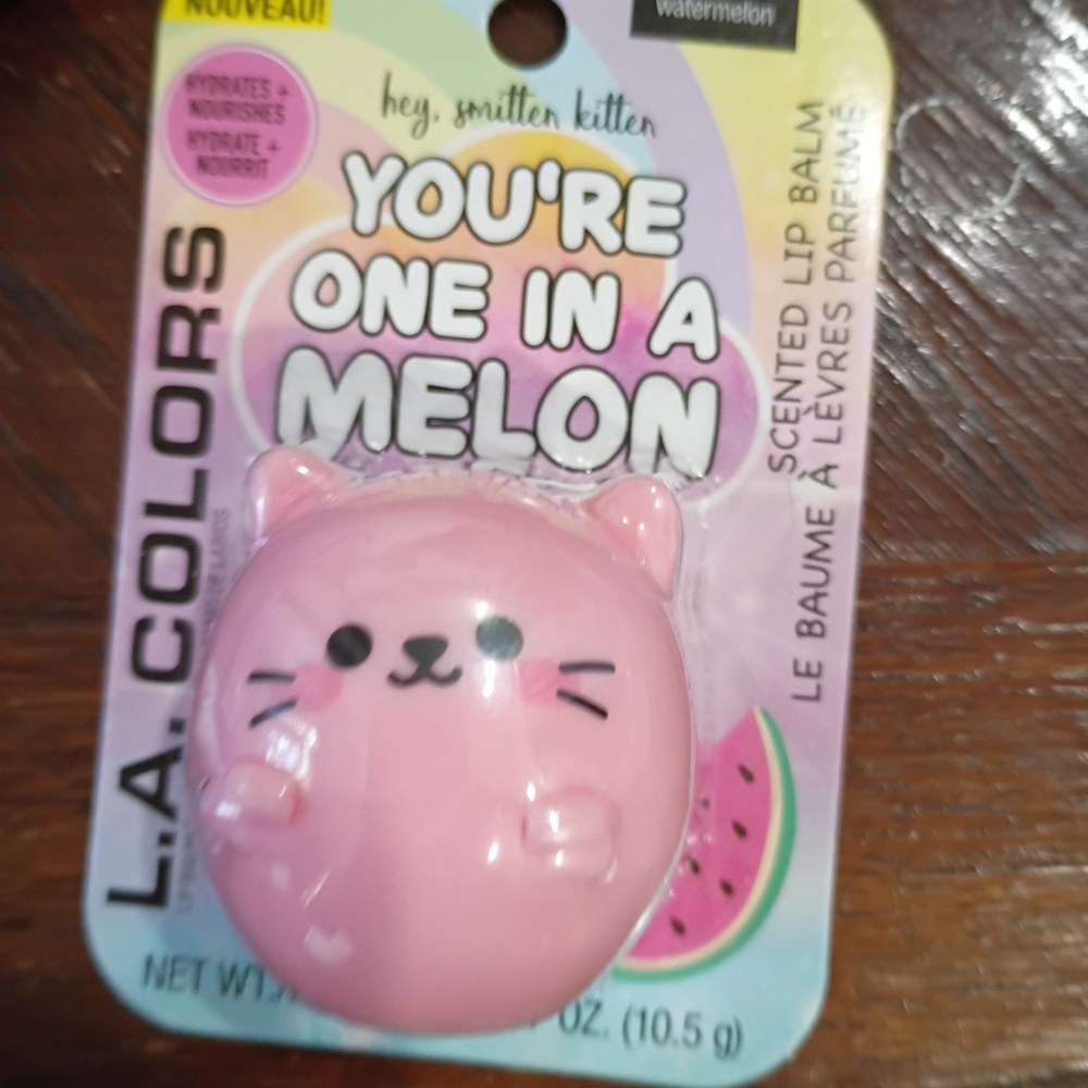 L.A. Colors Pink Cat Lip Balm - Watermelon Scent